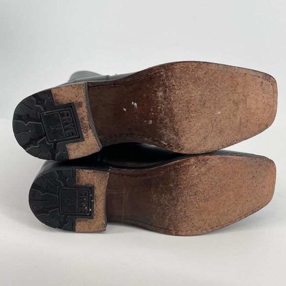 Frye Heath Outside Zip Black Boots B - Picture 12 of 12